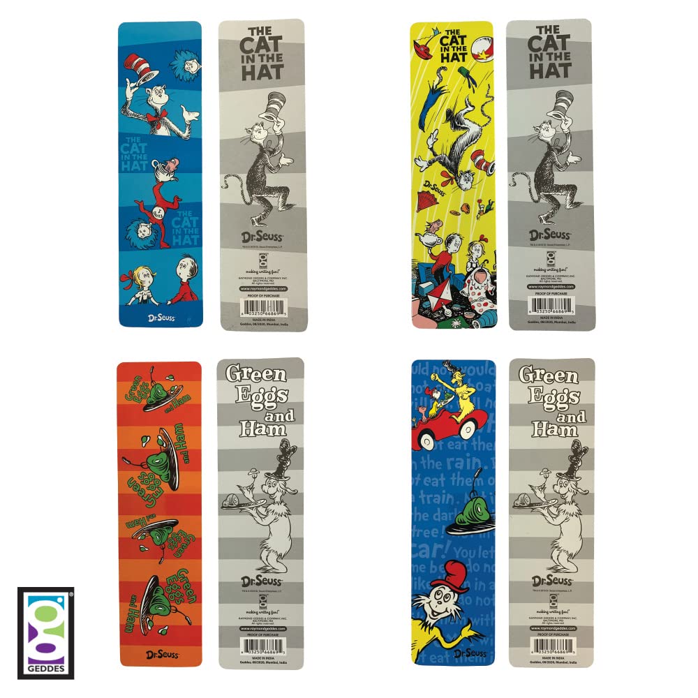 Raymond Geddes 66869 Dr Seuss Assorted Bookmarks For Kids (Pack of 50)