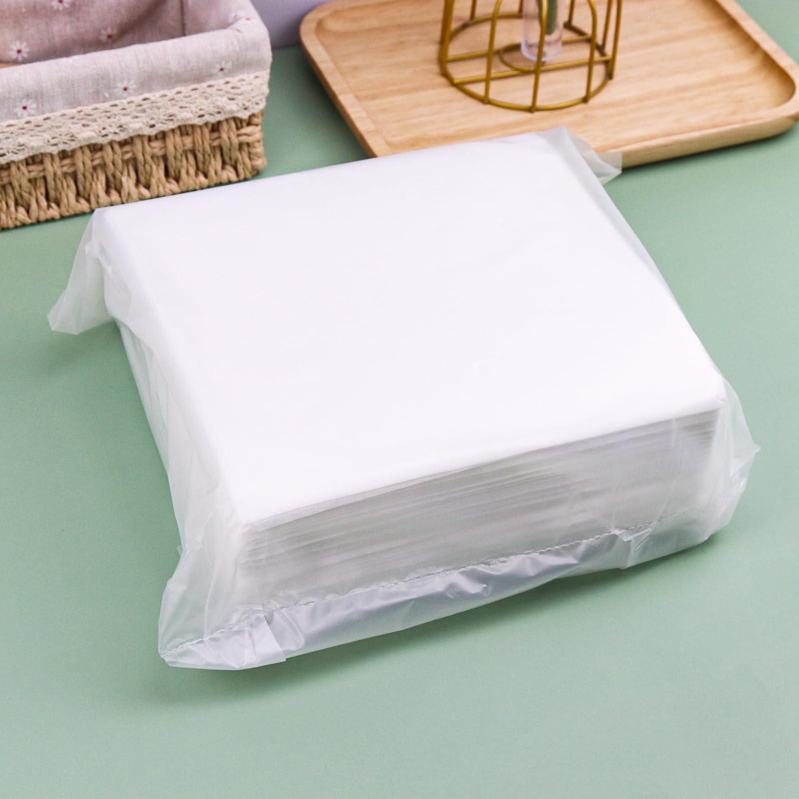 Etenpo Cleanroom Wipes Lint Free,9" X 9" 300 PCS Nonwoven Cleanroom Wipes,55% cellulose+45% polyester,Good Adsorption Suitable for Labs,Electronic Equipment,Cleanroom,0609
