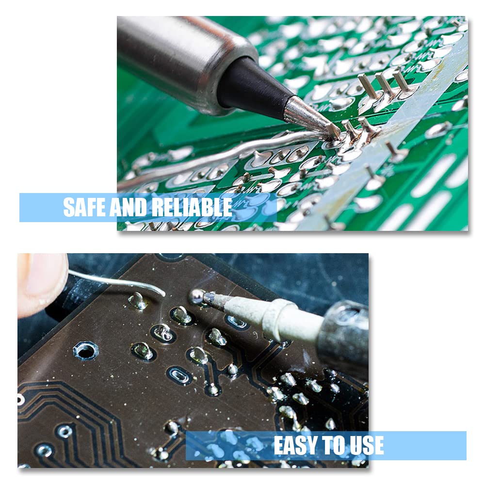 JIALWSJWAN 2 Pcs 0.8mm Solder Wires Lead Free Welding Tin Wire Rolls Lead Free Solder Wires with Rosin Core for Electronic Components Soldering(20g)
