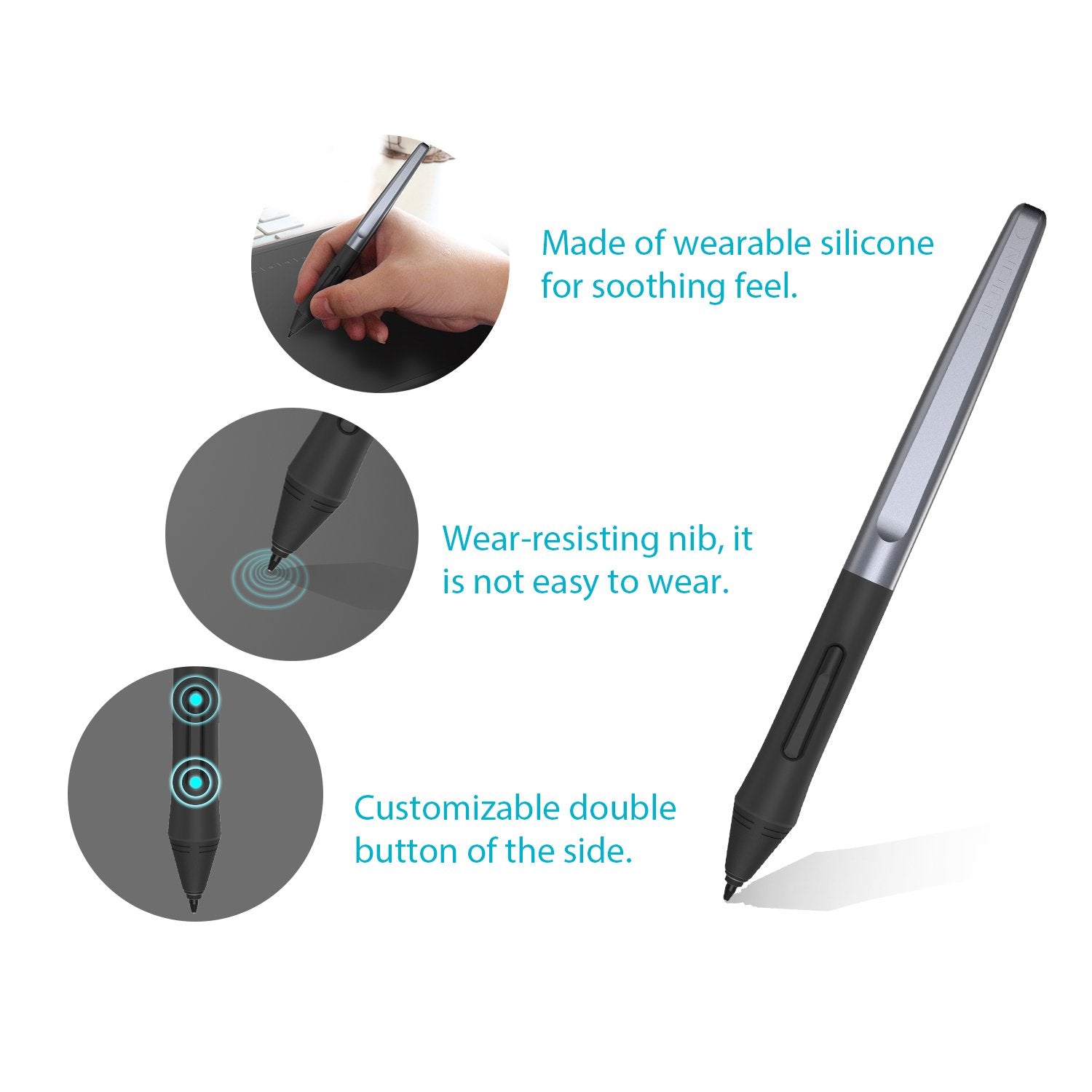 HUION PW100 Battery-Free Stylus for Huion Inspiroy H640P H950P H1060P H610Pro V2 HS610 HS64 H420X H580X H610X Graphics Tablet