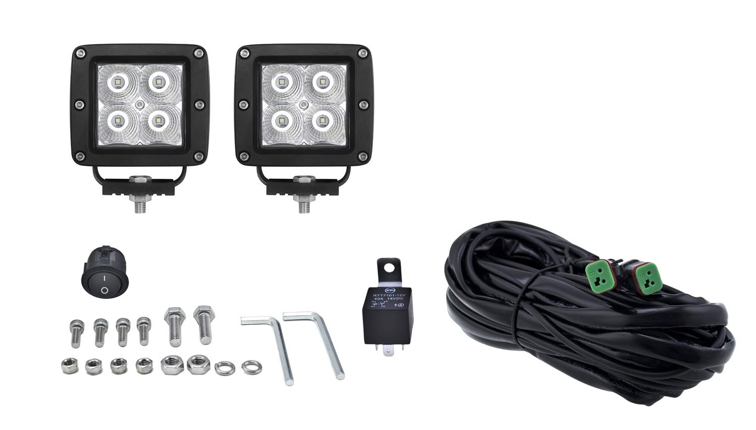 HELLA 357204831 ValueFit Cube Flood Beam Kit (4 LED)