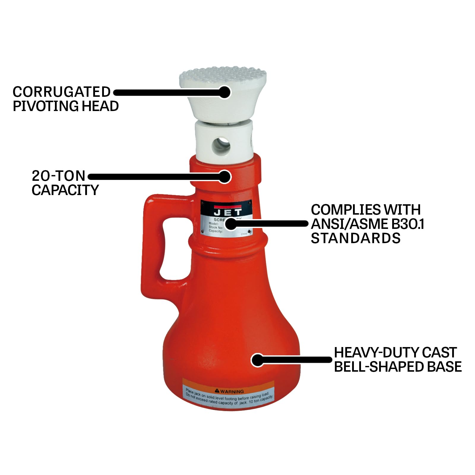 JET 20-Ton Screw Jack (SJ-20T)