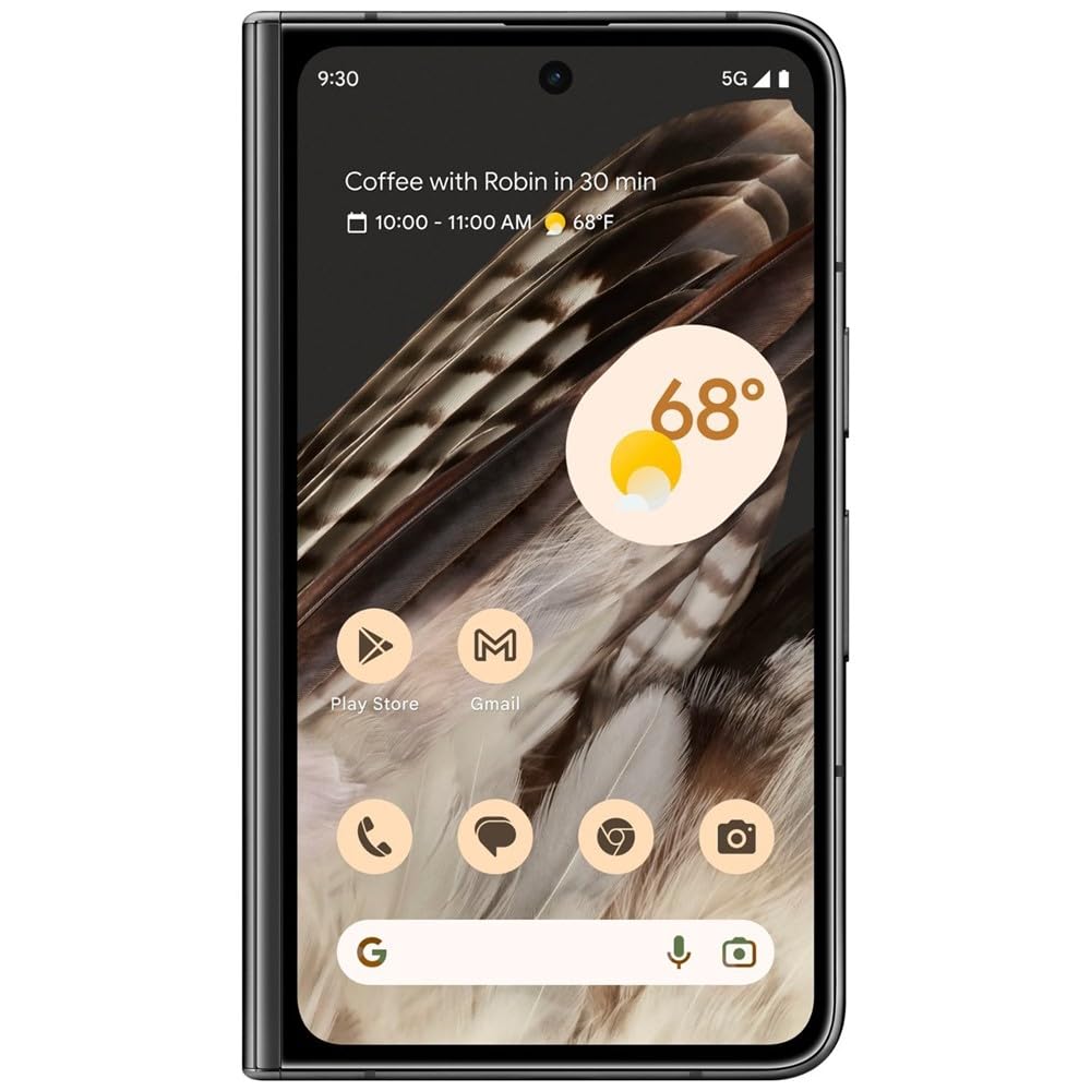 Google Pixel Fold - Unlocked Android 5G Smartphone with Telephoto Lens and Ultrawide Lens - Foldable Display - 24-Hour Battery - Obsidian - 256 GB (Renewed)