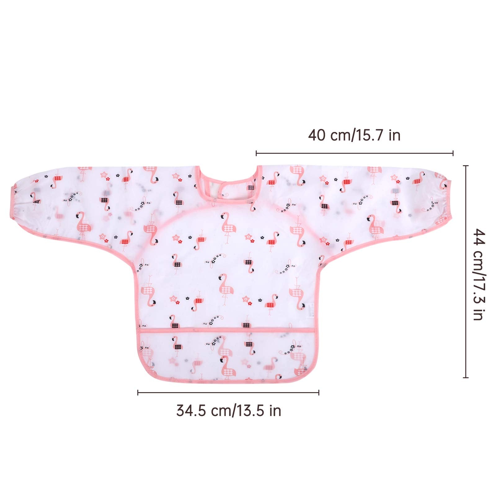 Accmor 5 Pack Long Sleeve Baby Bibs, Waterproof Sleeved Bib, Toddler Soft Bib for 6-24 Months