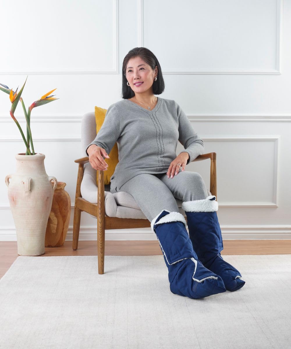 Silvert's Adaptive Clothing & Footwear Deep Wide Adjustable Foot Protectors - Marine Blue OS