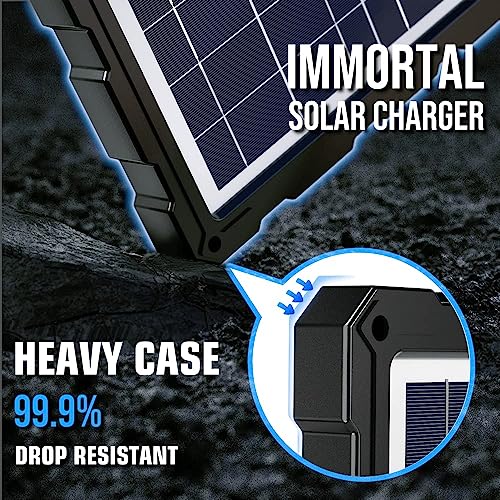 POWOXI Upgraded 7.5W-Solar-Battery-Trickle-Charger-Maintainer-12V Portable Waterproof Solar Panel Trickle Charging Kit for Car, Automotive, Motorcycle, Boat, Marine, RV,Trailer, Snowmobile, etc.