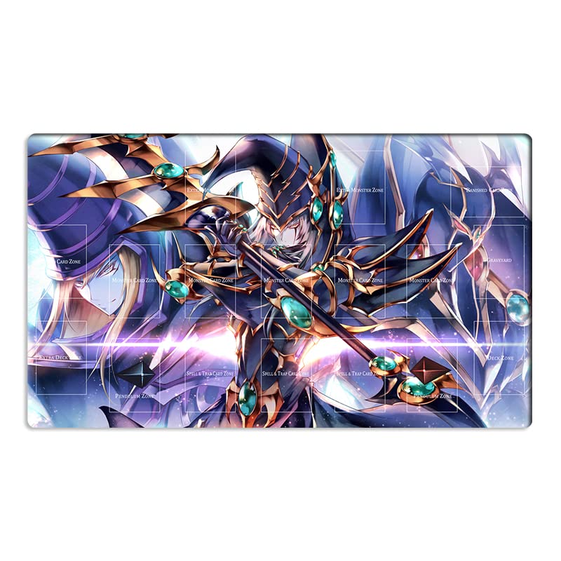 Mlikemat New Anime Playmat Charmer Familiar TCG CCG Trading Card Game Mat Pad No Zones+ Free Bag (ZD039-012-K)