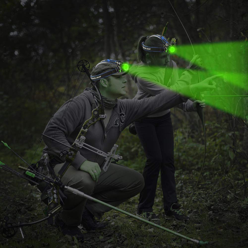 Red Light Headlamp and Green Light Headlamp Bundle