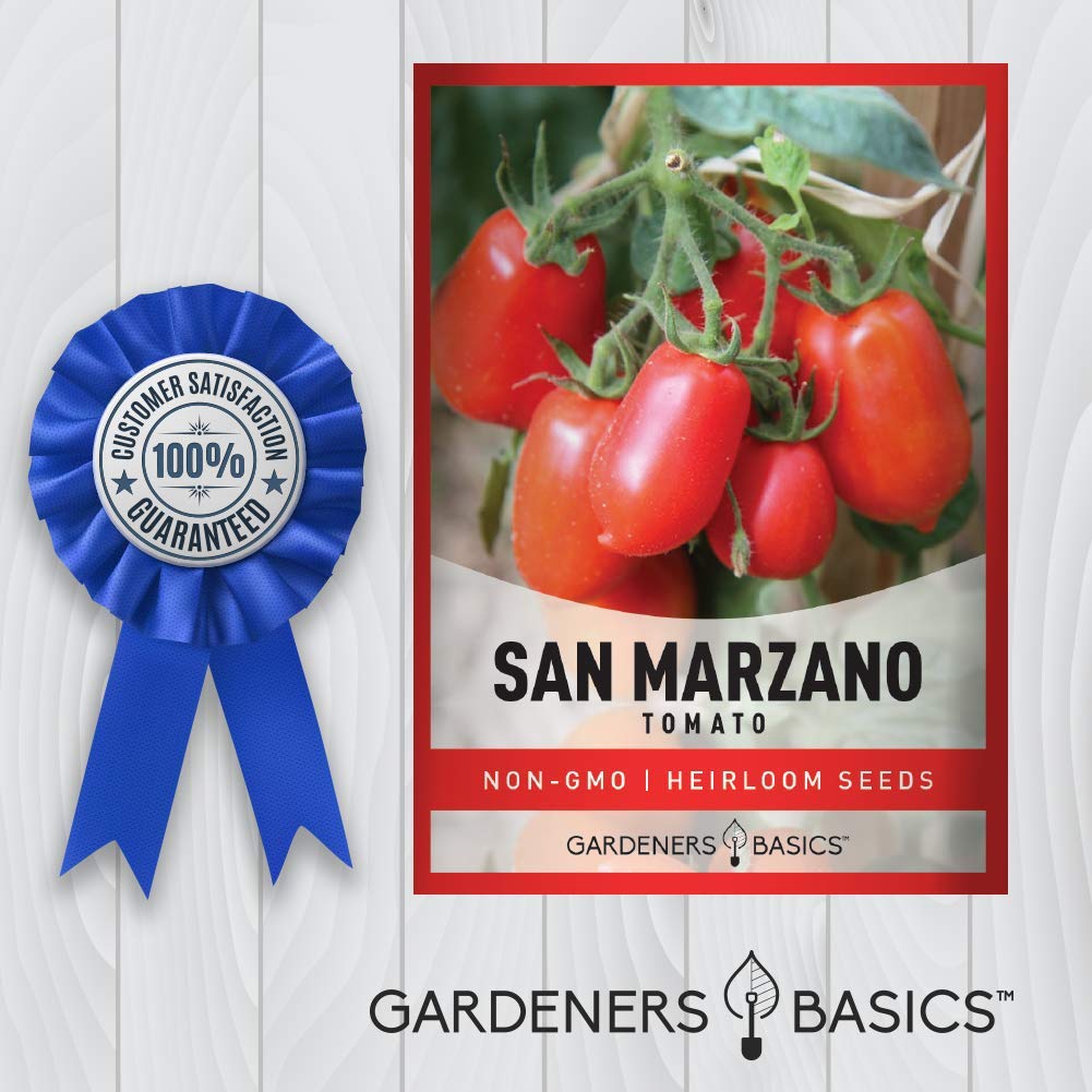 Gardeners Basics, San Marzano Tomato Seeds for Planting Heirloom Non-GMO Seeds for Home Garden Vegetables Makes a Great Gift for Gardening