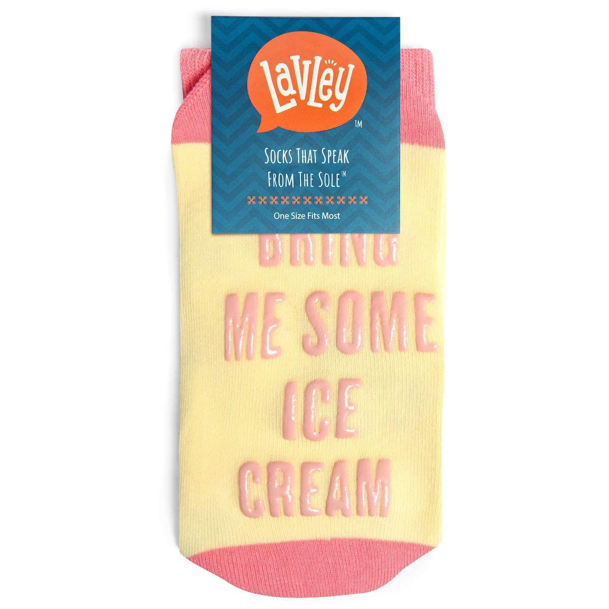 Lavley If You Can Read This, Bring Me Funny Socks - Novelty Gifts for Men, Women and Teens (US, Alpha, One Size, Regular, Regular, Ice Cream)