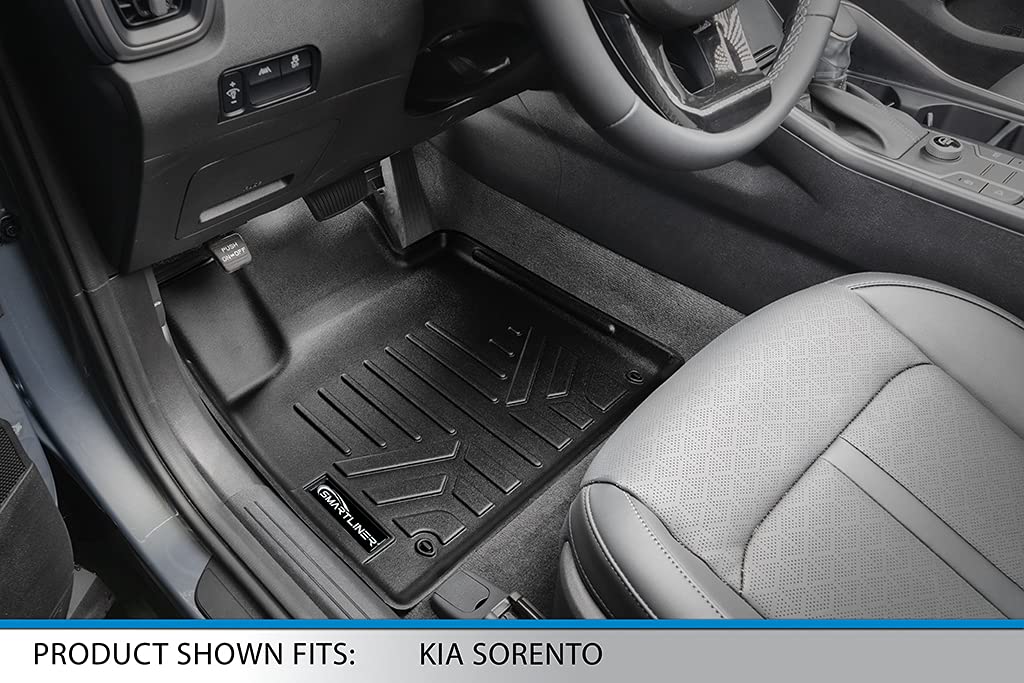 SMARTLINER Custom Fit 2 Row Floor Mats & Cargo Liner Behind 3rd Row Set for 2021 Kia Sorento (Only w/ 2nd Row Bench Seat)