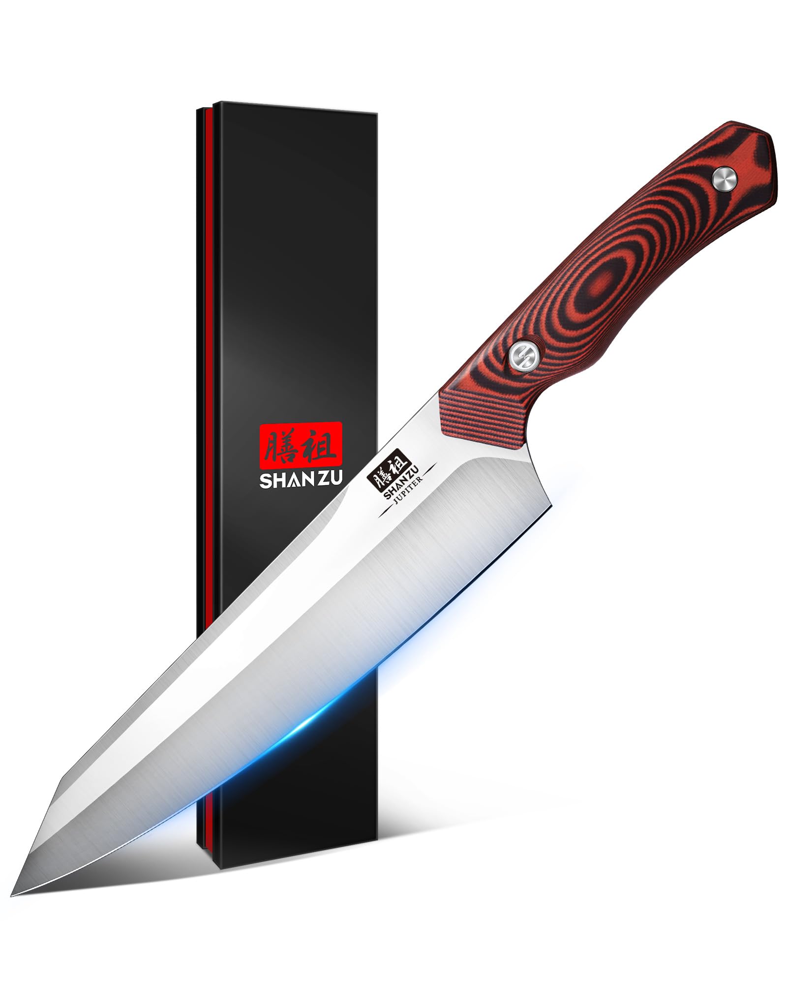 SHAN ZU Kitchen Knife, Swedish Steel 14C28N Chef's Knife High-Class Pr