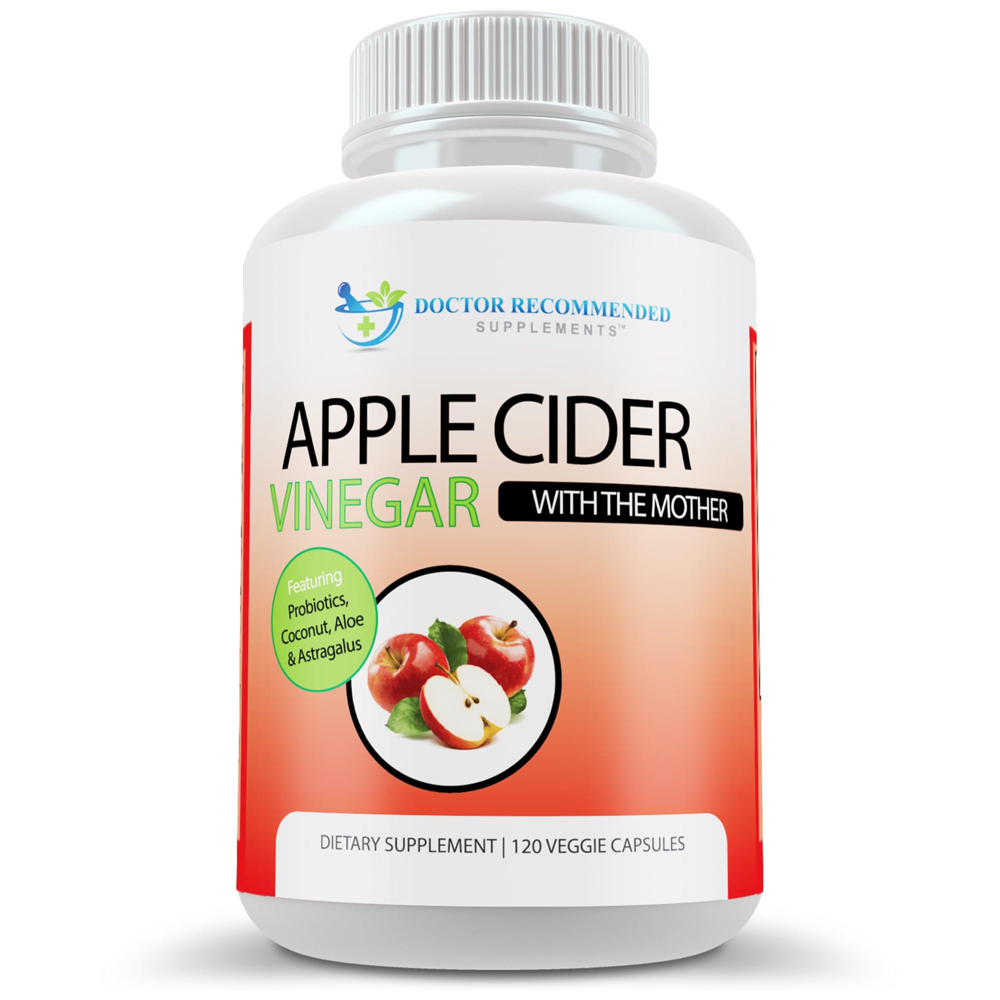 Apple Cider Vinegar Capsules - 100% Organic Apple Cider Vinegar Pills 1500 mg - Natural Digestion, Immune Booster Support & Cleansing Supplement with Probiotics - Made in The USA