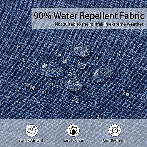Magpie Fabrics Outdoor Cushion Cover Replacement 2 Pack, NO Insert! Water Repellent Slipcover with Ties Decor for Patio Garden Chair Sofa Bench Wicker(Embry Red Hibiscus, 20x18x4 Inch)