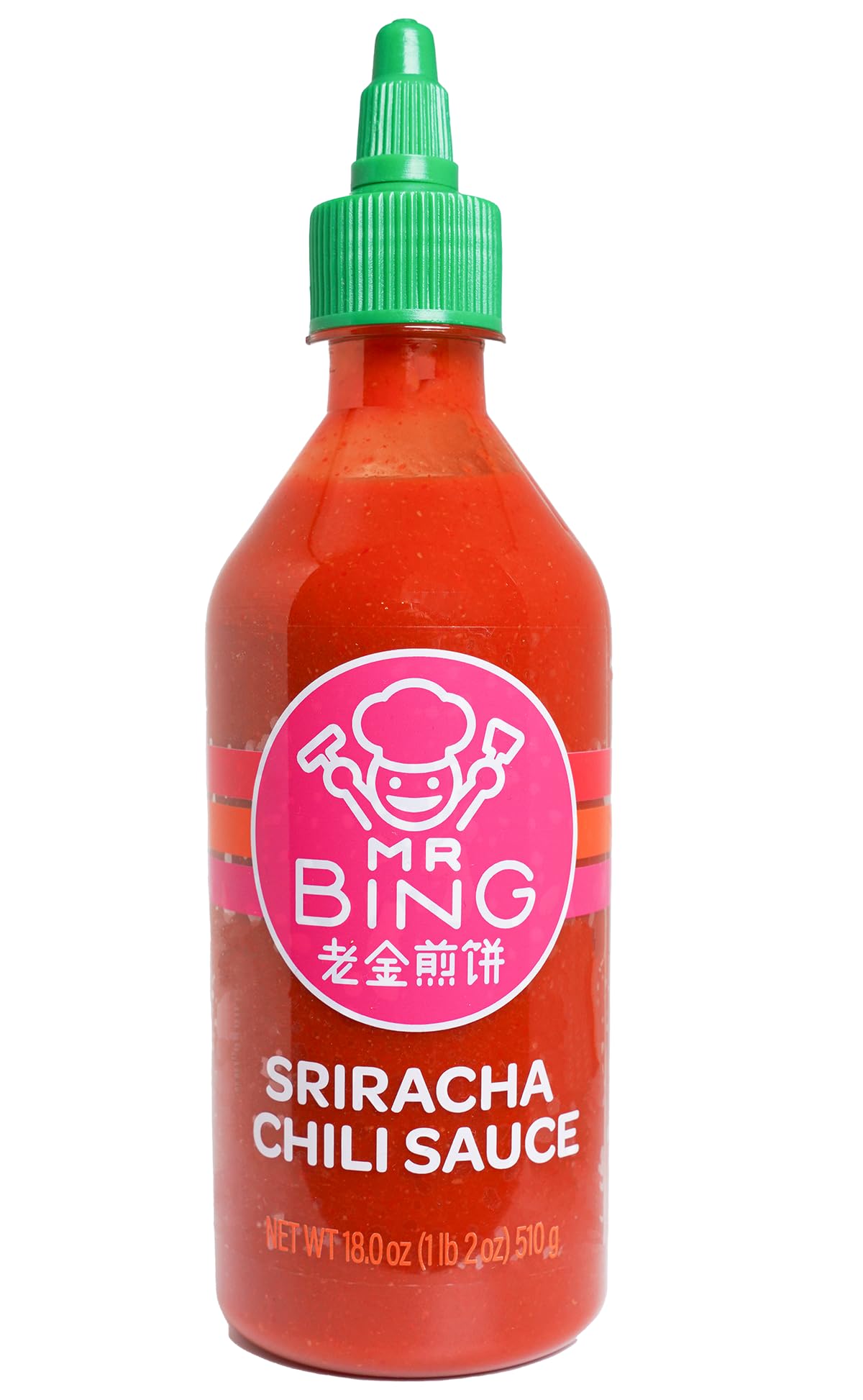 Mr. Bing Sriracha Chili Sauce 18oz | Made with Thai Chilis from Family Owned Farms | Spicy Bold Flavor Perfect For Sauces, Dips, Marinades (18 oz, 1, Count)