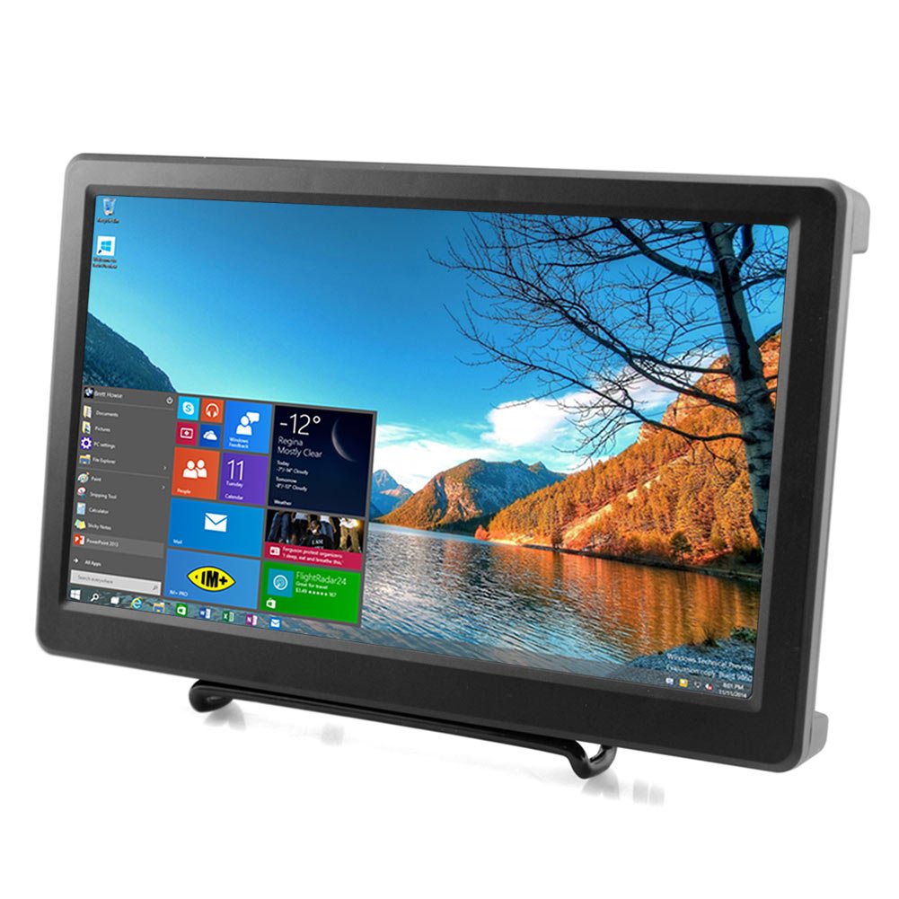ELECROW Portable Monitor 10.1 Inch Screen IPS Monitor 1920x1080P with HD VGA Port Build-in Speakers VESA Mount for Raspberry Pi 5/4/3/400 Windows 11/10/8/7 PS Xbox