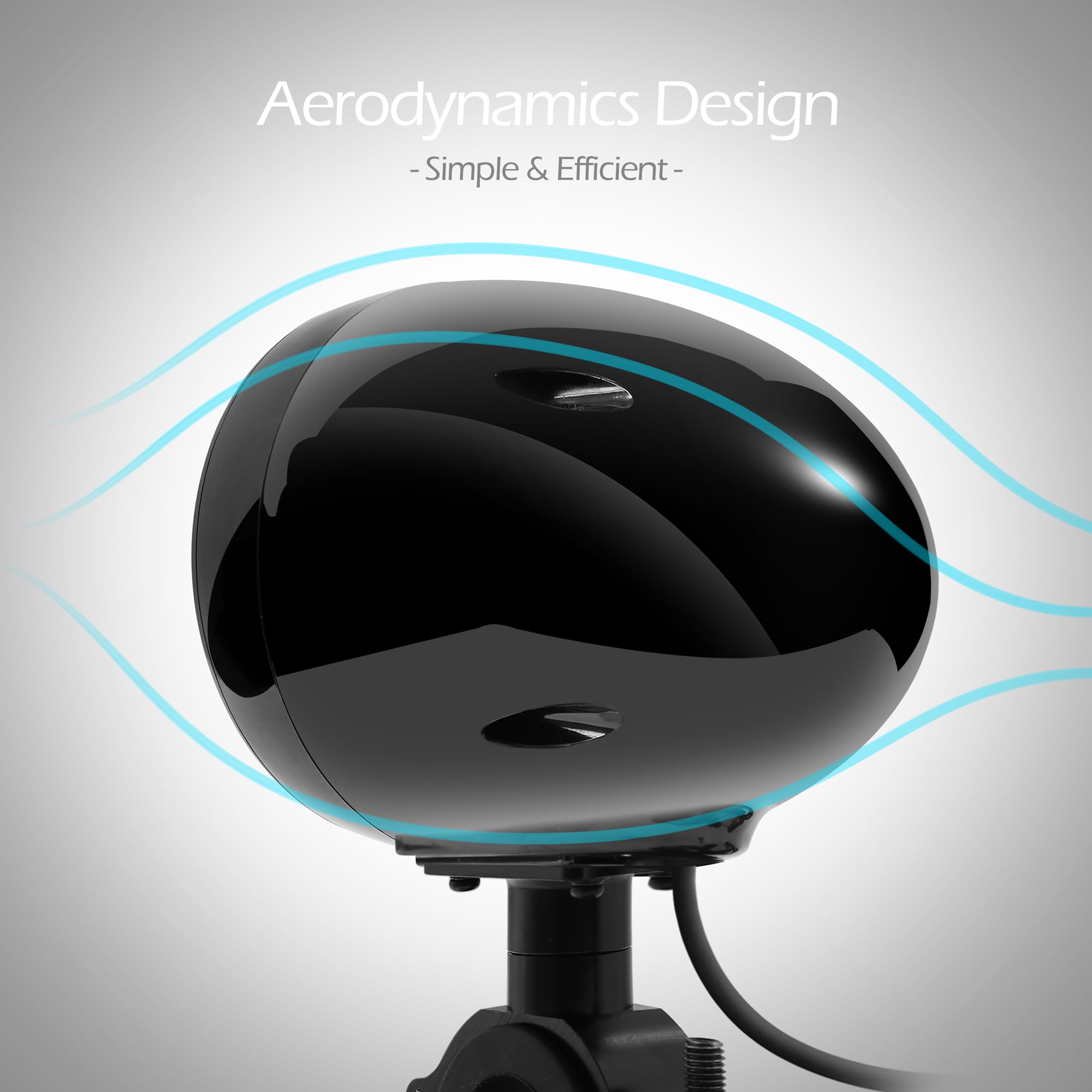 GoHawk TN4-Q 1000W 4 Channel Amplifier 4" Full-Range Waterproof Bluetooth Motorcycle Stereo Speakers Audio System AUX USB SD Radio for 1-1.5" Handlebar Harley Touring Cruiser ATV