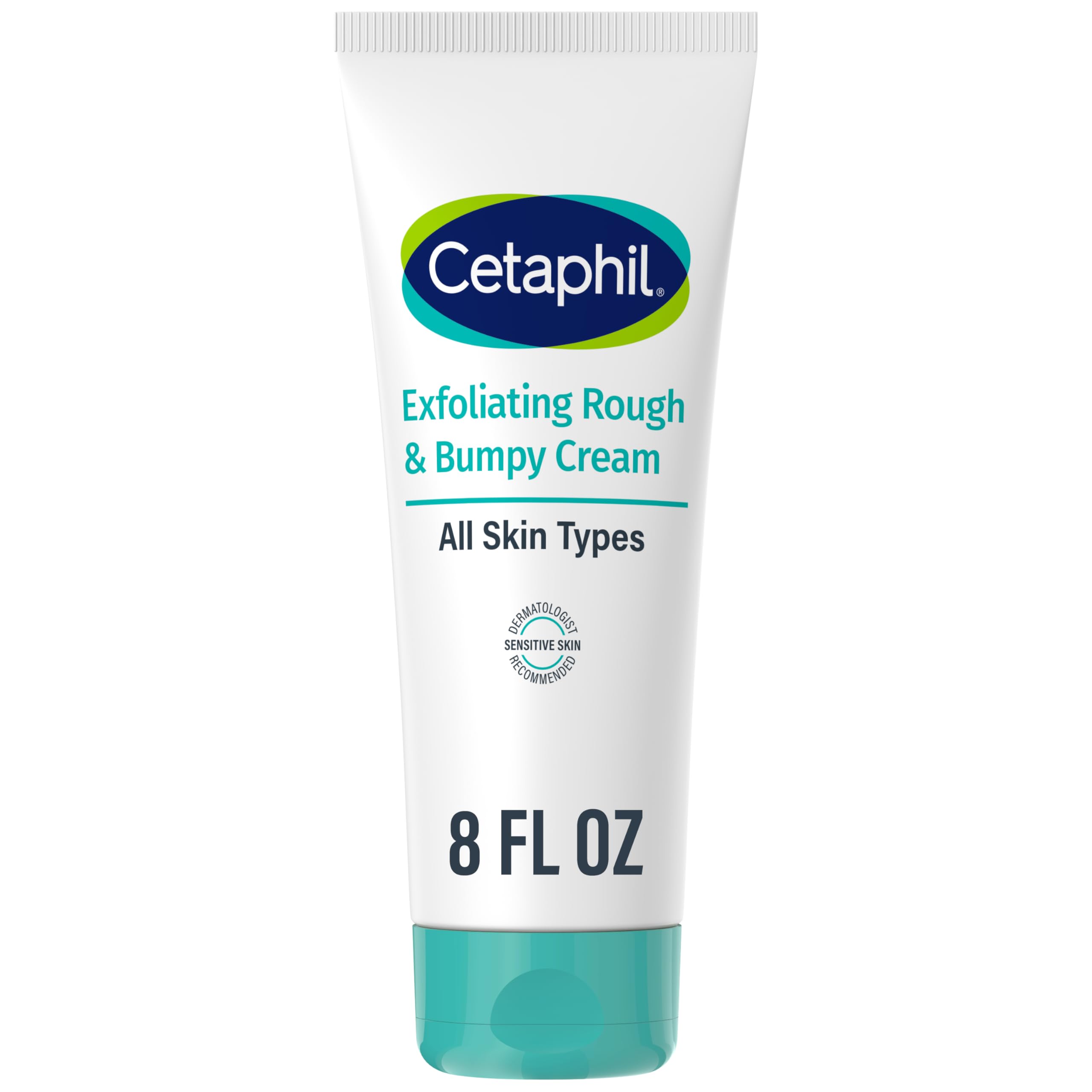Cetaphil Exfoliating Rough & Bumpy Cream, Lightweight Cream for All Skin Types, 8 oz Tube, 20% Urea, Gently Exfoliates, Refines Skin Texture, Dermatologist Recommended Brand