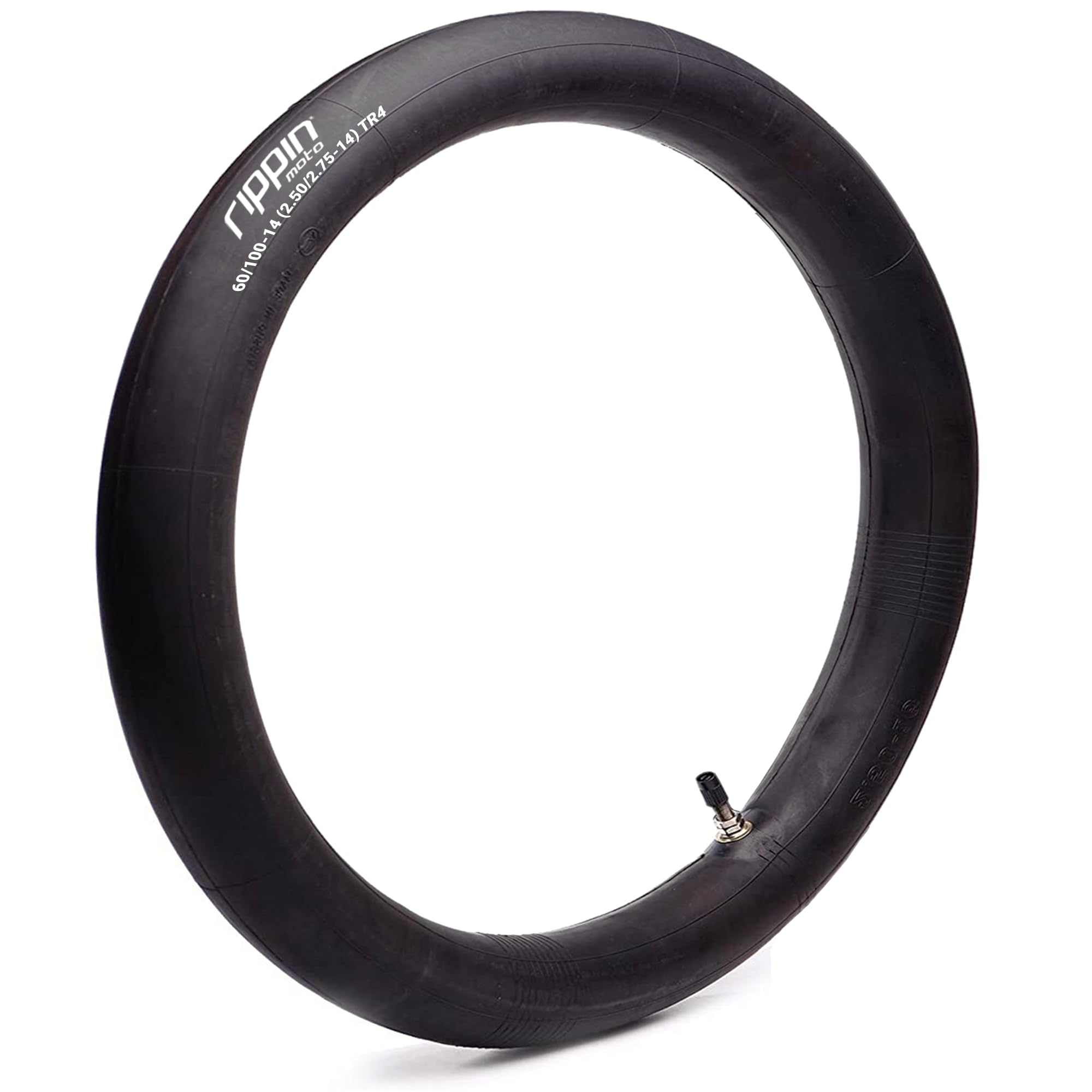 Rippin Moto 2.50/2.75-14 Heavy Duty Dirt Bike Inner Tube (60/100-14) 3.0mm Thick - TR4 Valve - Fits Most 14" (2.50/2.75 x 14 or 2.50/2.75 x 14) Mini Dirt Bike & Pit Bike Front Tires