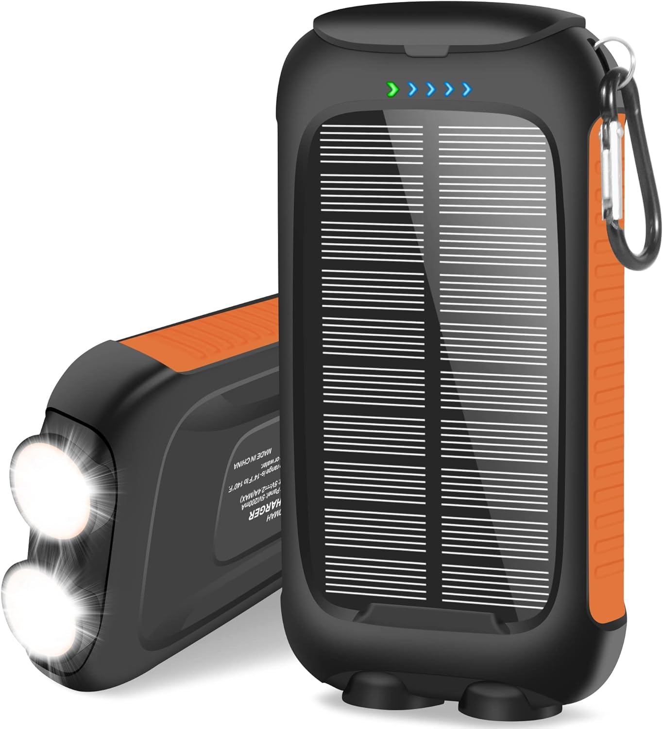 𝟮𝟬𝟮4 𝙐𝙥𝙜𝙧𝙖𝙙𝙚 Solar-Charger-Power-Bank-38800mAh Waterproof Portable Solar Phone Charger with LED Flashlight/USB C Fast Charge External Battery Pack Compatible for Outdoor, Camping, Travel