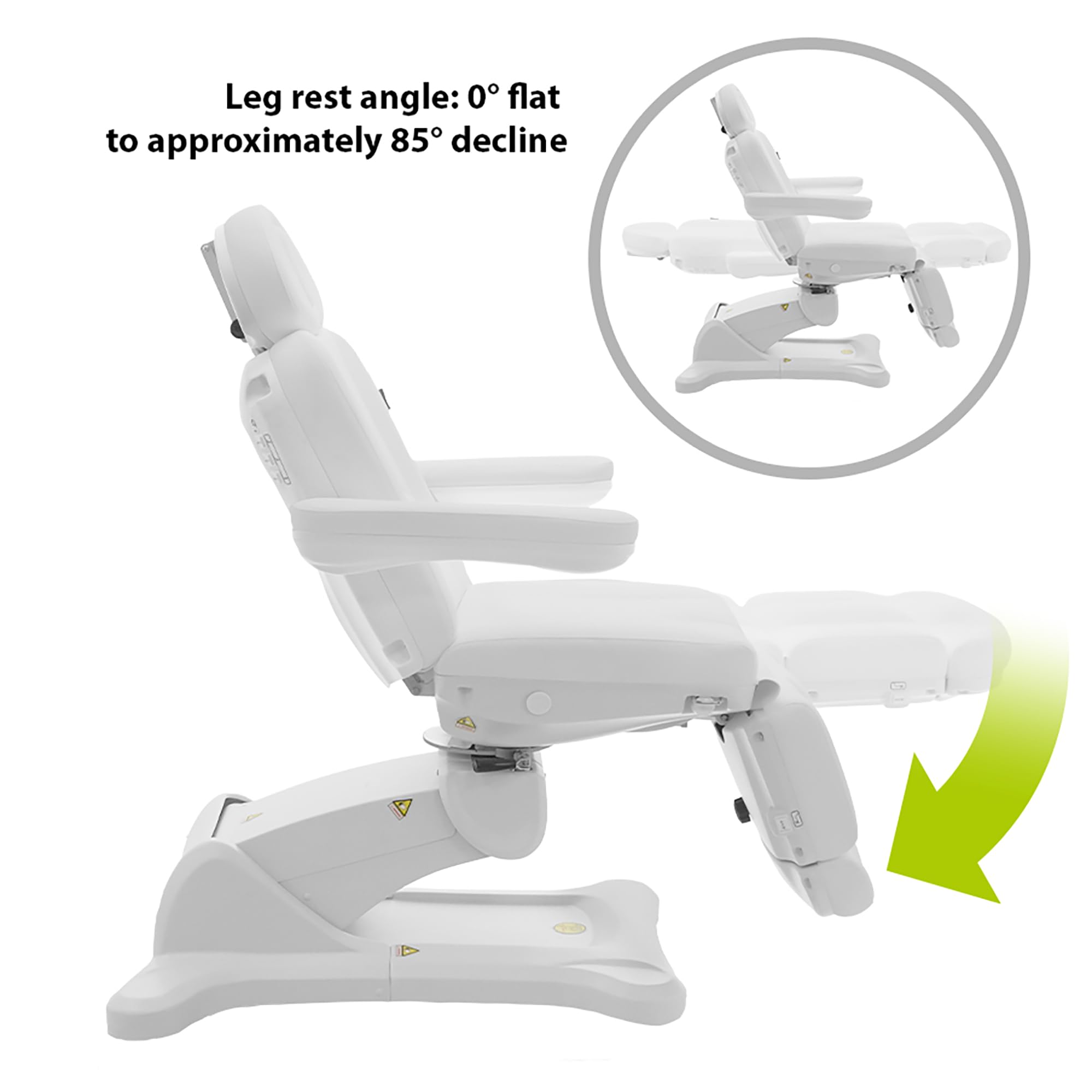 SKINACT Malibu Electric Medical Spa Treatment Table (White)