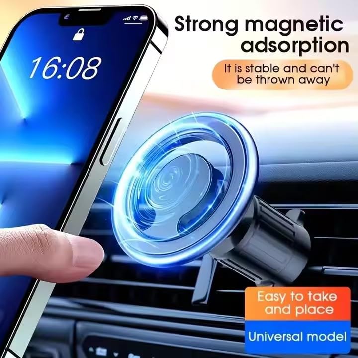 for Magsafe Car Mount【Strong Magnets】 Magnetic Phone Holder for Car Phone Holder Mount Truck Dash 360°Cellphone Holders for Your Car Accessories for Women Men iPhone 16 Pro 15 14 13Plus (2Blak, 7)