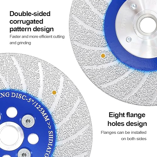 SHDIATOOL Diamond Cutting Saw Blade 4-Inch,Cut-Off Wheel Granite Grinding Disc 5/8 inch-11 Flange for Marble Concrete Tile Ceramic 100mm