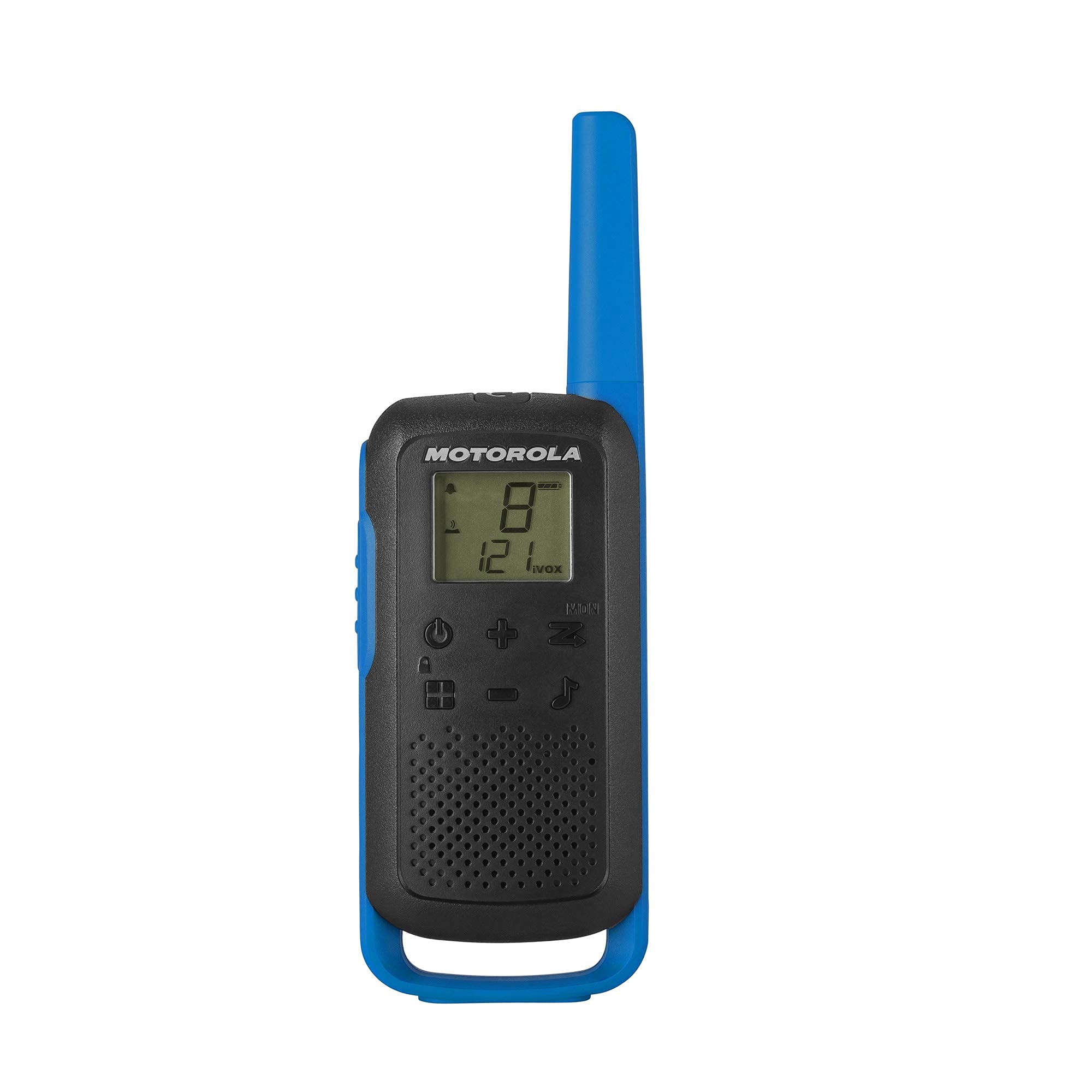 Motorola Solutions, Portable FRS, T270, Talkabout, Two-Way Radios, Rechargeable, 22 Channel, 25 Mile, Black W/Blue, 2 Pack