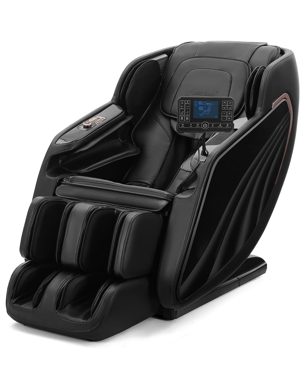 Luxury 4D Zero Gravity Full Body Massage Chair with SL-Track Technology, Back & Calf Heating, Foot Rollers, and Adjustable Recline, Full Body Airbags Compression Massage (Black)