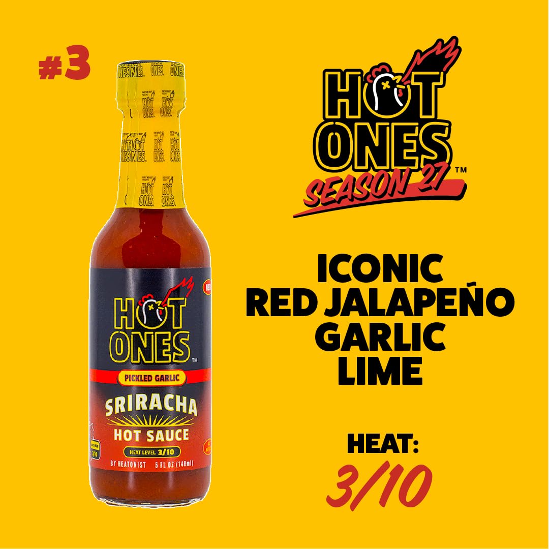 Hot Ones Hot Sauce Challenge Set - Season 27 Trio - Hot Sauces Gift Set - Variety Pack - Made with Natural Ingredients - Unique Small Batch Sampler - 5 fl oz Bottles (3-Pack)