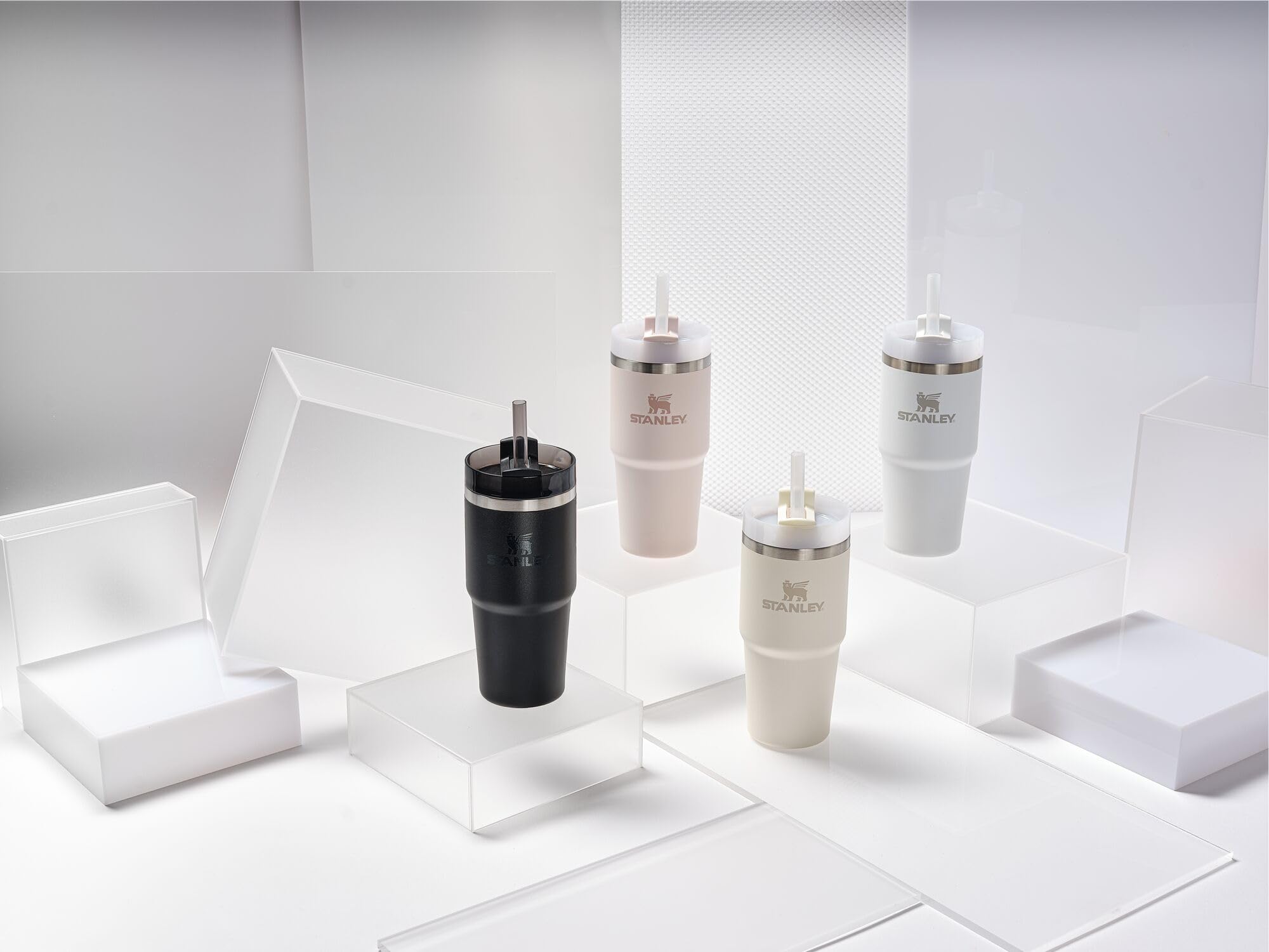 Stanley Quencher H2.0 FlowState Stainless Steel Vacuum Insulated Tumbler with Lid and Straw for Water, Iced Tea or Coffee, Smoothie and More, Ash, 14oz