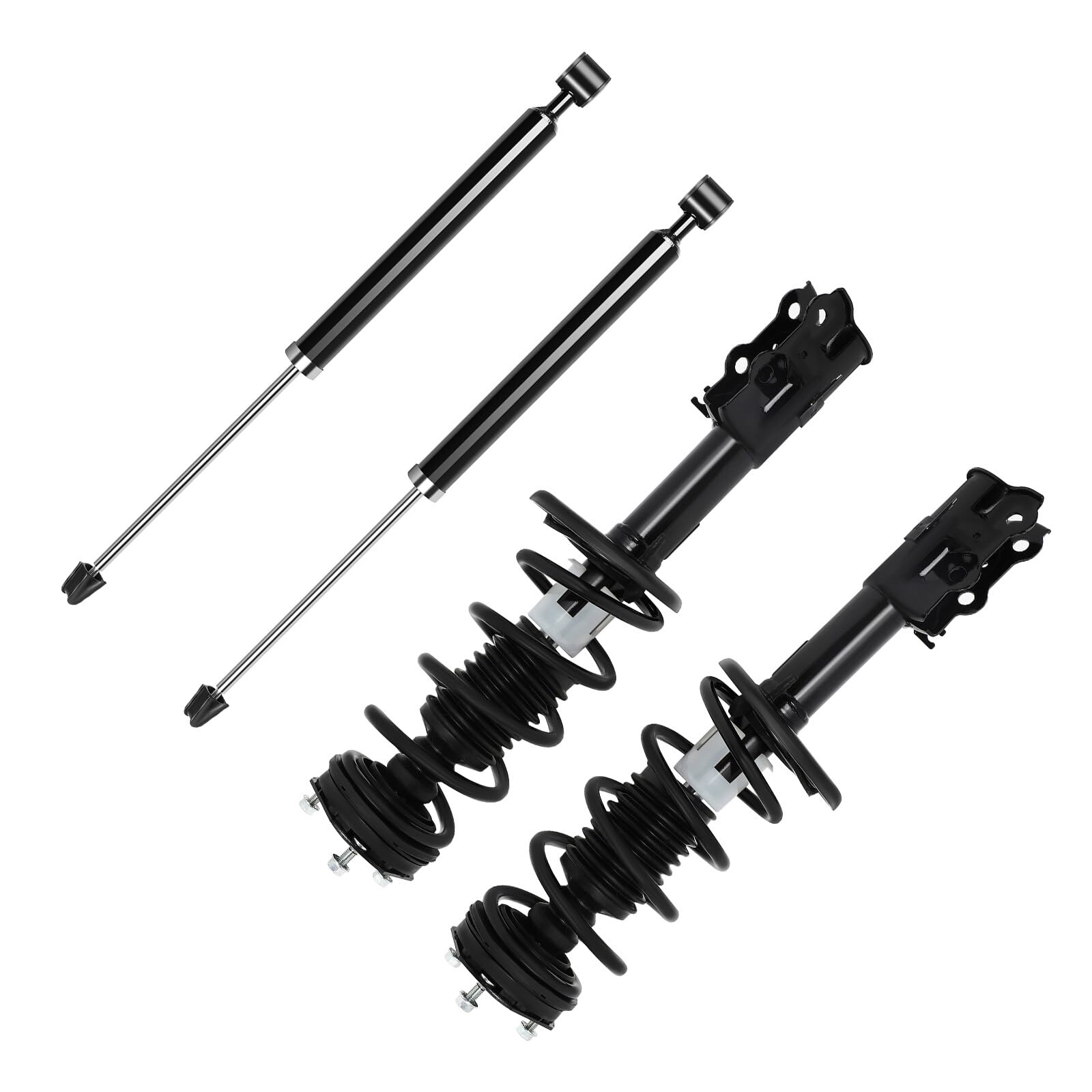 Complete Front & Rear Strut and Coil Spring Assembly 2010-2013 for Ford Fiesta KFKGF Quick Strut Assembly Replace 172525