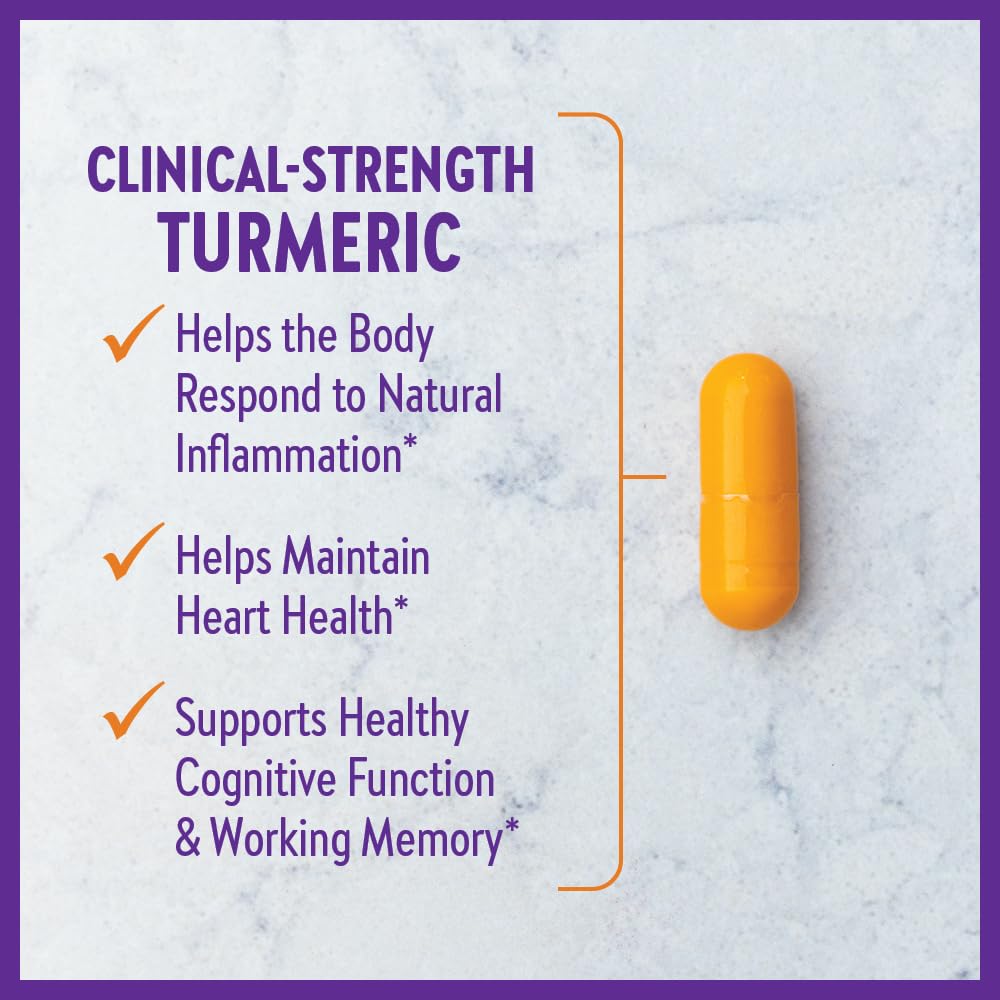 New Chapter Turmeric Supplement, One Daily, Heart, Brain & Healthy Inflammation Support, Supercritical Turmeric Curcumin Means No Black Pepper Needed, Non-GMO, Gluten Free – 120 Count (4 Month Supply)