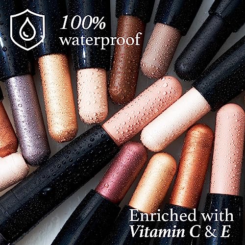 Julep Eyeshadow 101 Crème-to-Powder Waterproof Eyeshadow Stick – Pearl & Rose Shimmer – Long-Lasting, Crease-Proof, Radiant Shimmer Eyeshadow with Built-in Smudger