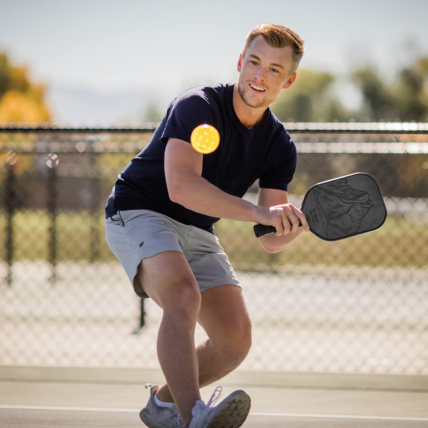 Bison Paddles: Carbon Fiber Pickleball Paddle - Raw Toray T700 Surface Provides Maximum Ball Spin | Elongated or Widened Pickleball Racket Shapes Available - Neoprene Cover Included