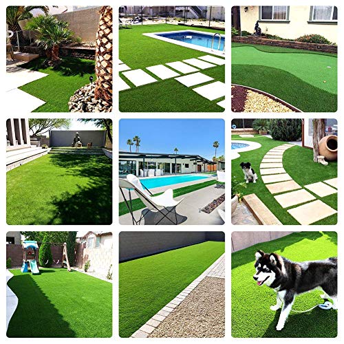 Realistic Thick Artificial Grass Turf -Indoor Outdoor Garden Lawn Landscape Synthetic Grass Mat - Thick Fake Grass Rug (Sample-1FTX1FT(1 Square FT))