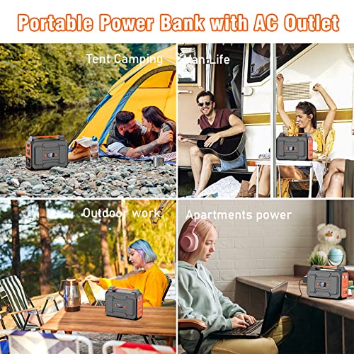 Portable Power Station 100W Portable Generator 146Wh 39600mAh External Lithium Battery Pack with USB C Out, 110V Portable Power Pack with AC Outlet Power Bank for Camping Home Use RV Vanlife