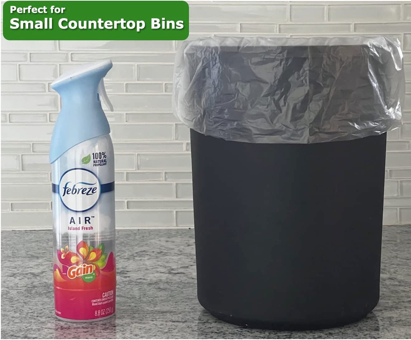 4 Gallon Trash Bags Small Bathroom Garbage Bags Clear Plastic Wastebasket Trash Can Liners for Home and Office Bins, 200 Count