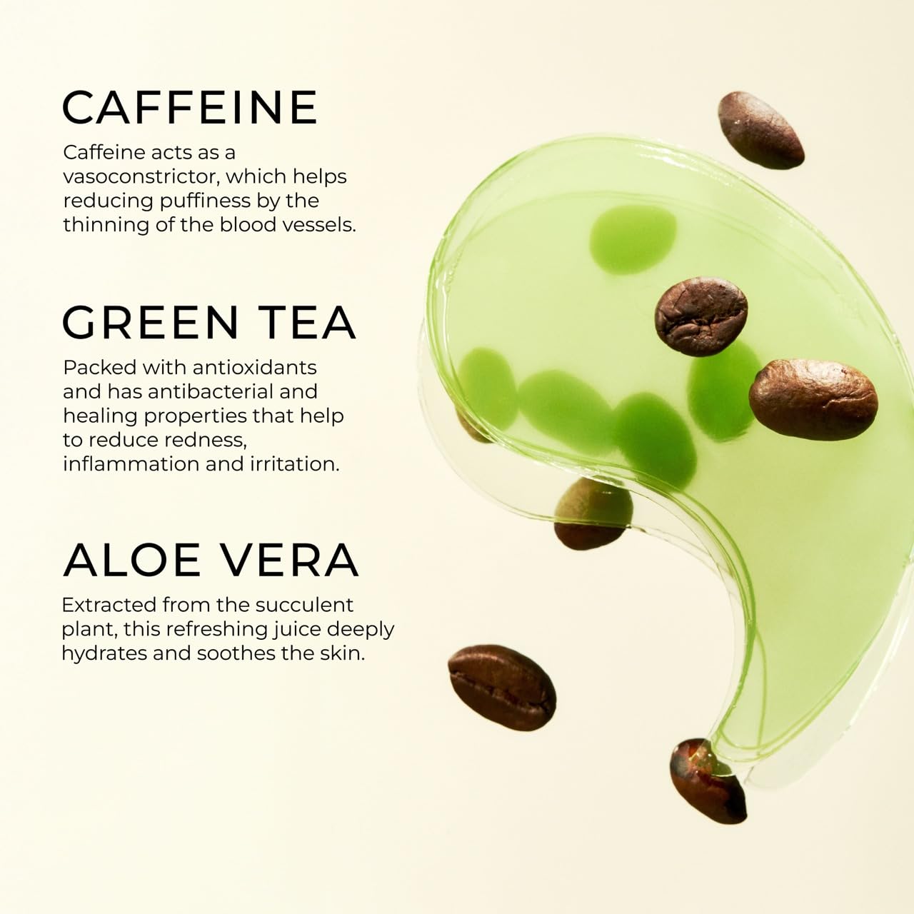 Yepoda The Depuff Eyespresso, Depuffing Caffeine & Green Tea Eye Patches, Reduce Puffiness & Rejuvenates Tired Under Eye Area, Vegan Korean Eyepatches for All Skin Types, 60 pcs / 90 g (3.17 OZ.)