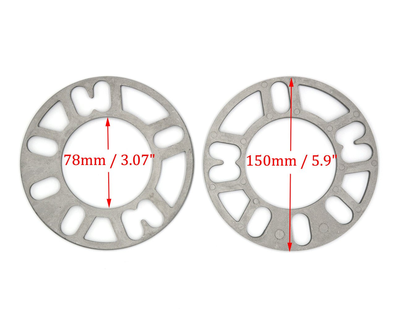 GoldenSunny Pack of 2, Aluminum Alloy 4 and 5 Lug 5mm Thickness Universal Wheel Spacers - Fit PCD 98-120