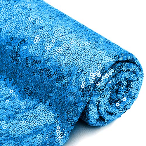 QueenDream Iridescent White Sequin Tablecloth 60 x102 Inch Mermaid Rectangle Tablecloth Overlay for Wedding Birthday Parties Decorations