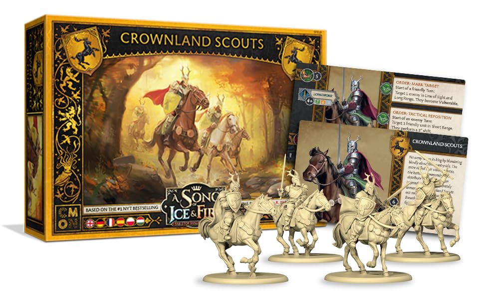 CMON A Song of Ice and Fire Tabletop Miniatures Game Crownland Scouts Unit Box (Multilingual Edition) Strategy Game for Adults, Ages 14+, 2+ Players, 45-60 Minute Playtime, Made