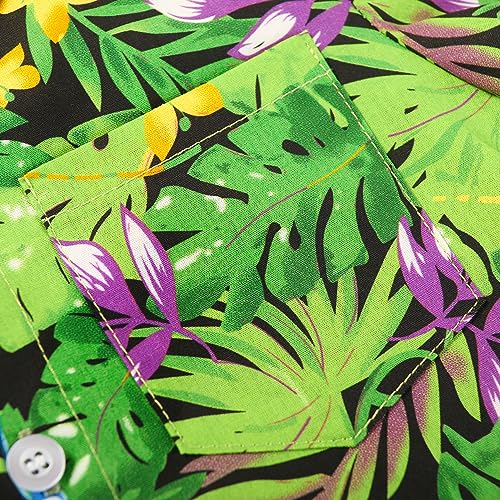 OCHENTA Toddler Boys Sunflower Hawaiian Shirt Kids Button Down Long Sleeve Aloha Party Tropical Beach Luau Outfit White Sunflower 2 Years