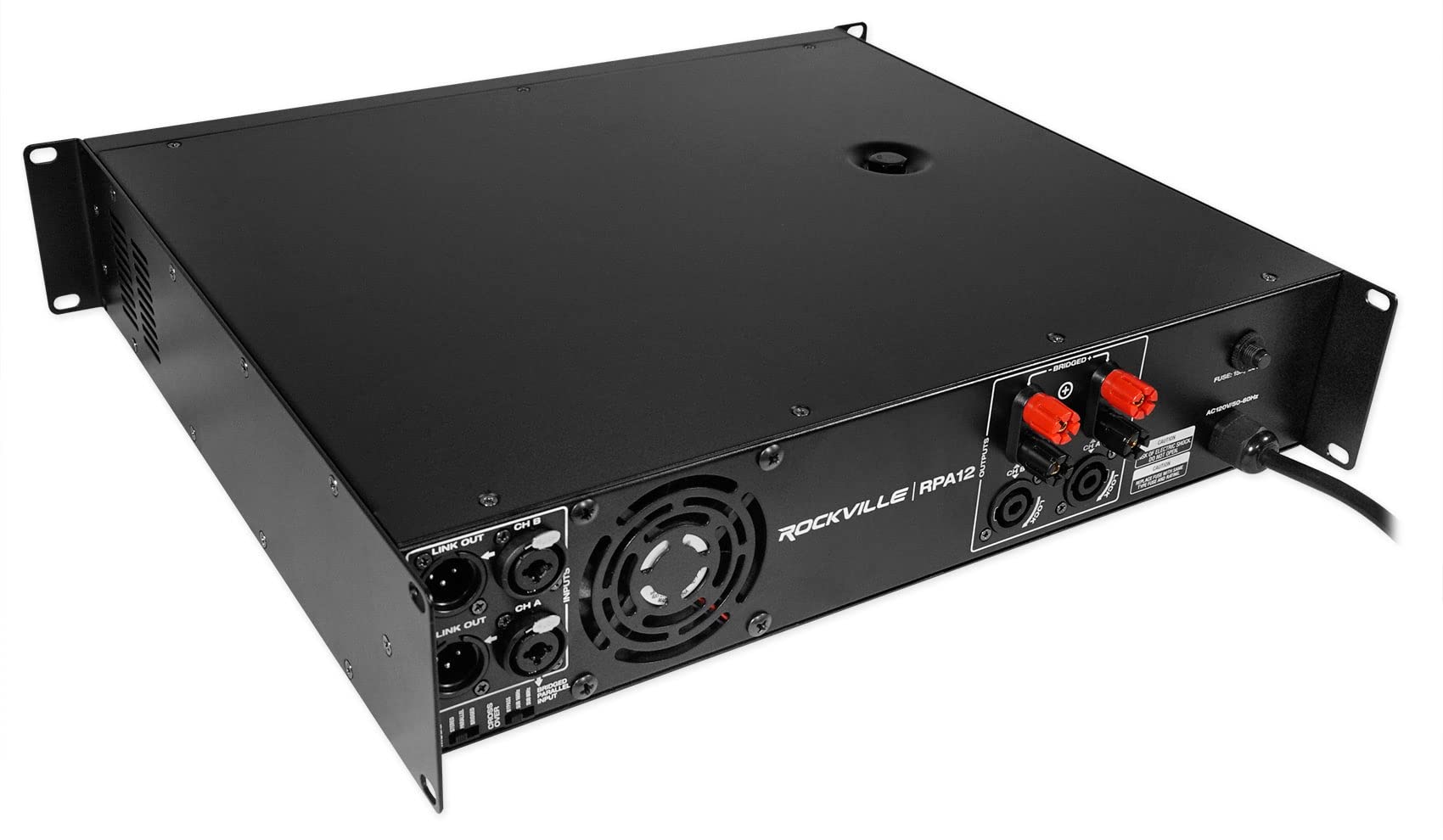 Rockville RPA12 5000W Peak / 1400W RMS 2-Channel Power Amplifier, Rack Mountable - Perfect for Live Sound, Pro Audio, DJs