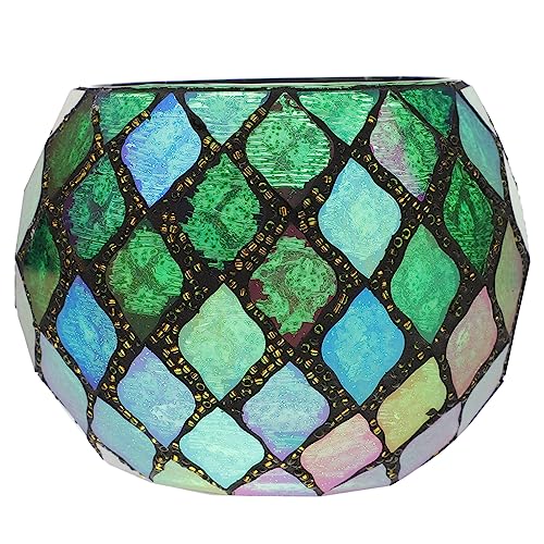 Mosaic Candle Holder Mosaic Tealight Candle Holder Glass Votive Candle Holder Glass Candle Stand for Home Wedding Party Table Centerpiece Tealight Candle Holder