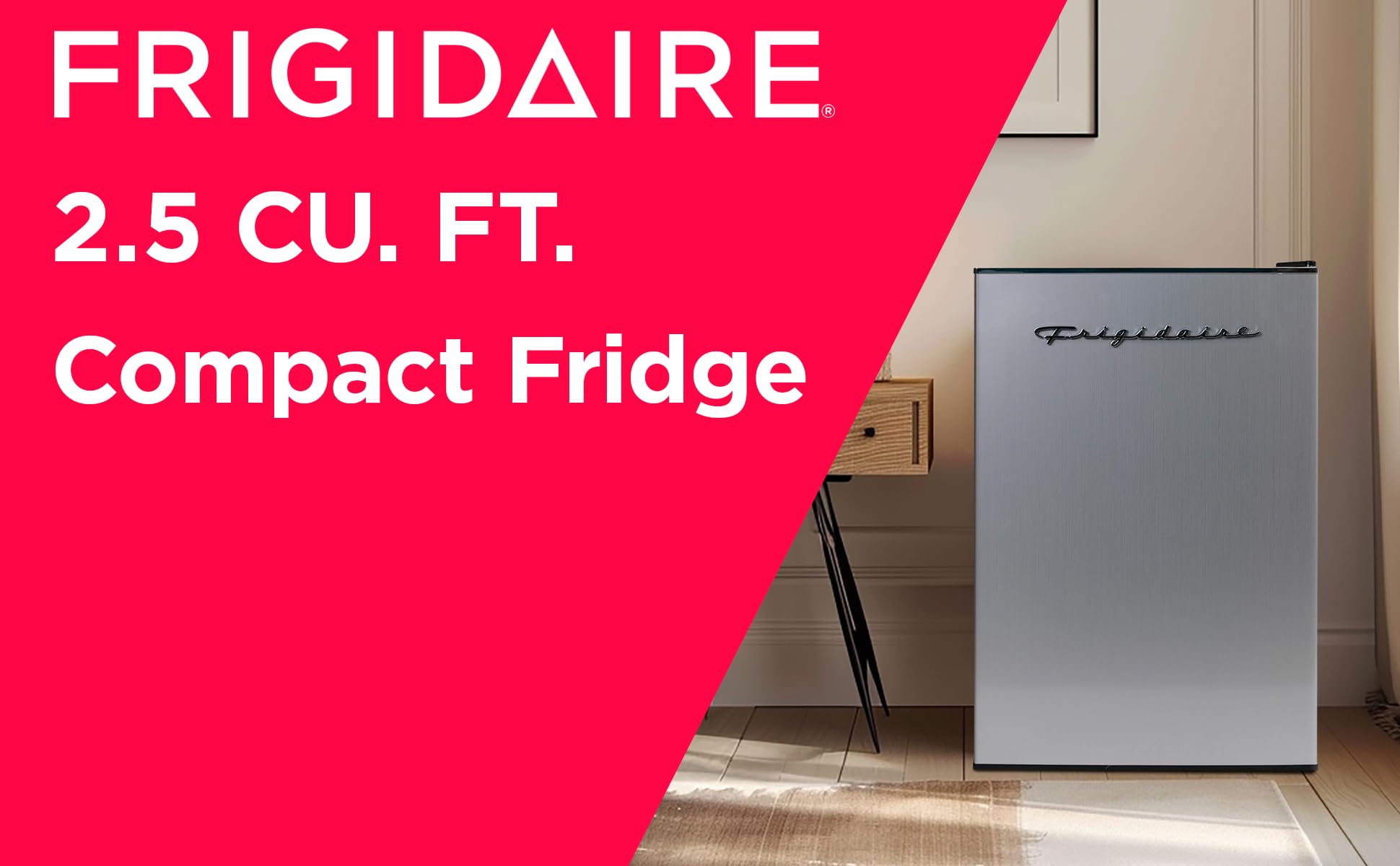 Frigidaire EFR285-6COM, 2.5 cu ft Refrigerator, Stainless Steel Door, Platinum Series