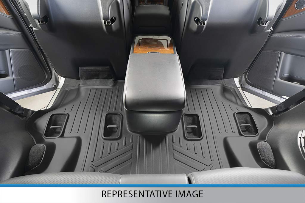 MAXLINER Custom Fit Floor Mats 3 Rows and Cargo Liner Behind 3rd Row Black Compatible with 2007-2014 Suburban/Yukon XL