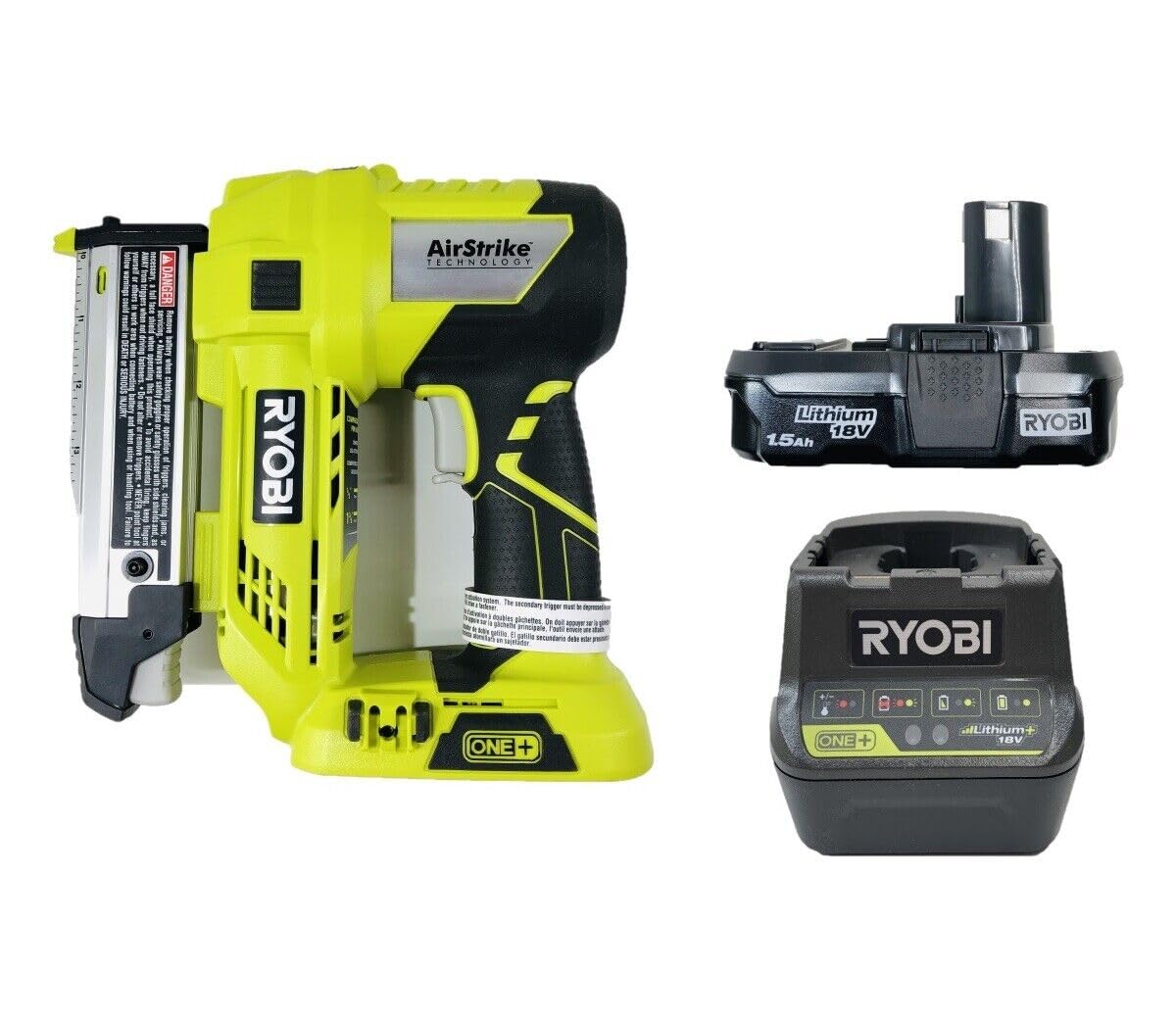 Ryobi 18-Volt Air Strike 23 Gauge 1-3/8" Cordless Headless Pin Nailer P318, Battery and Charger Combo Kit (Bulk Packaged)