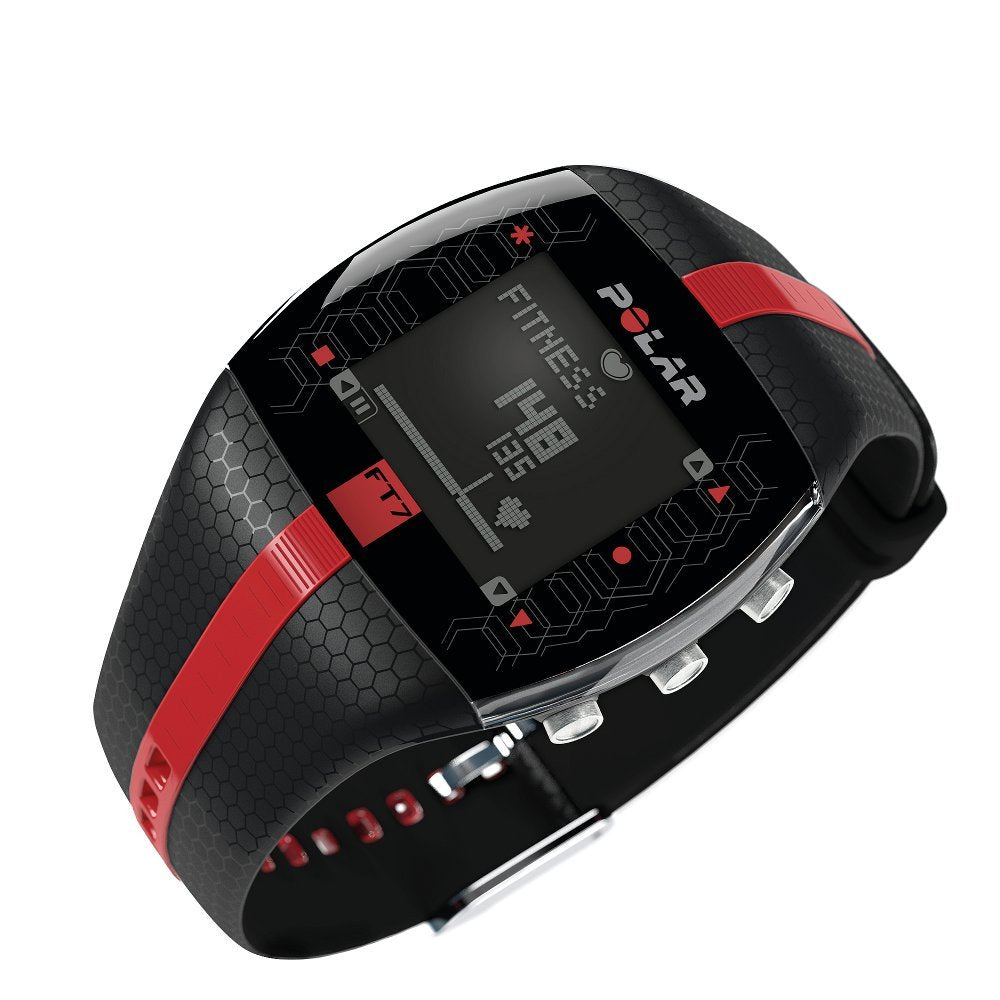 POLAR FT7 Men's Heart Rate Monitor Watch M- XXL Strap (Black/Silver)