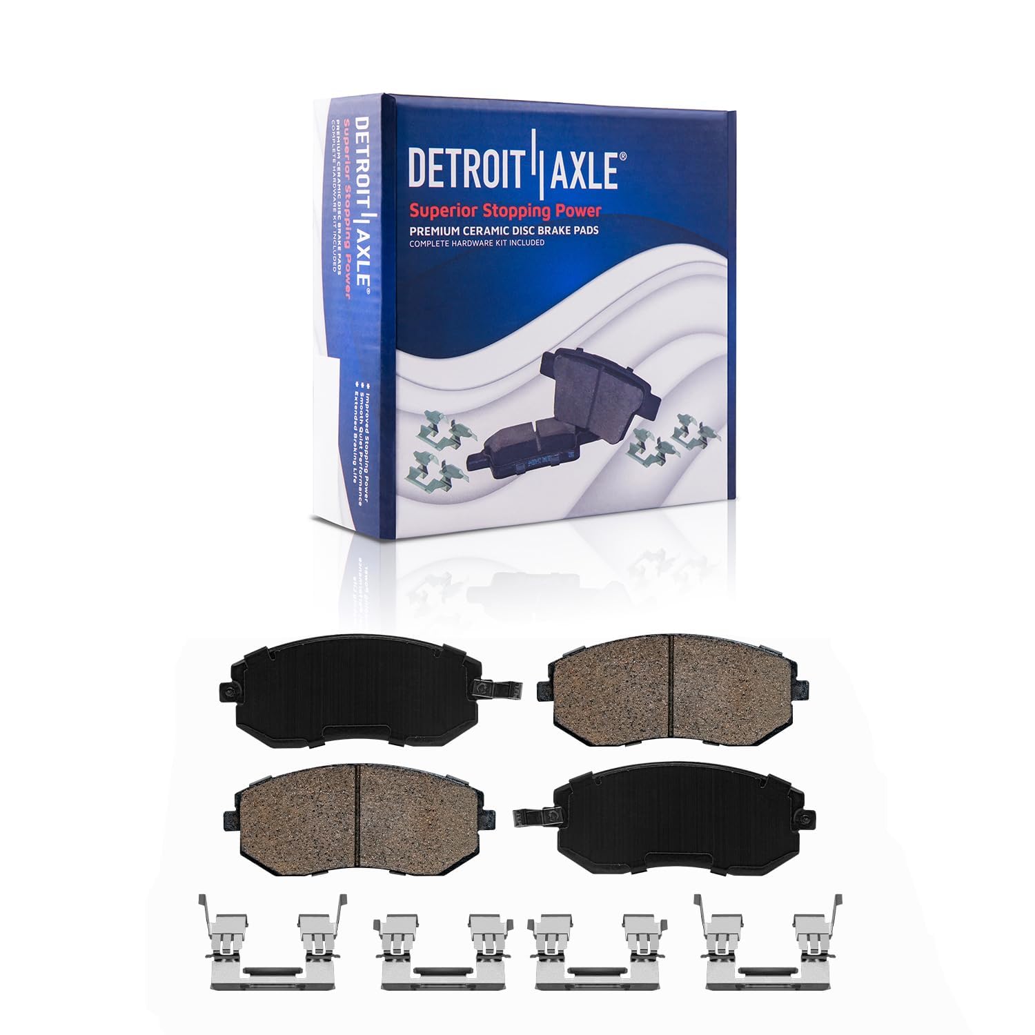 Detroit Axle - Brake Kit for Subaru Forester XV Crosstrek Disc Brake Rotors Ceramic Brakes Pads Replacement Front and Rear, Brakes and Rotors